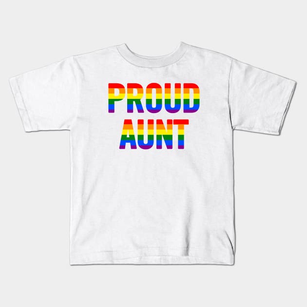 Proud Aunt Kids T-Shirt by sergiovarela